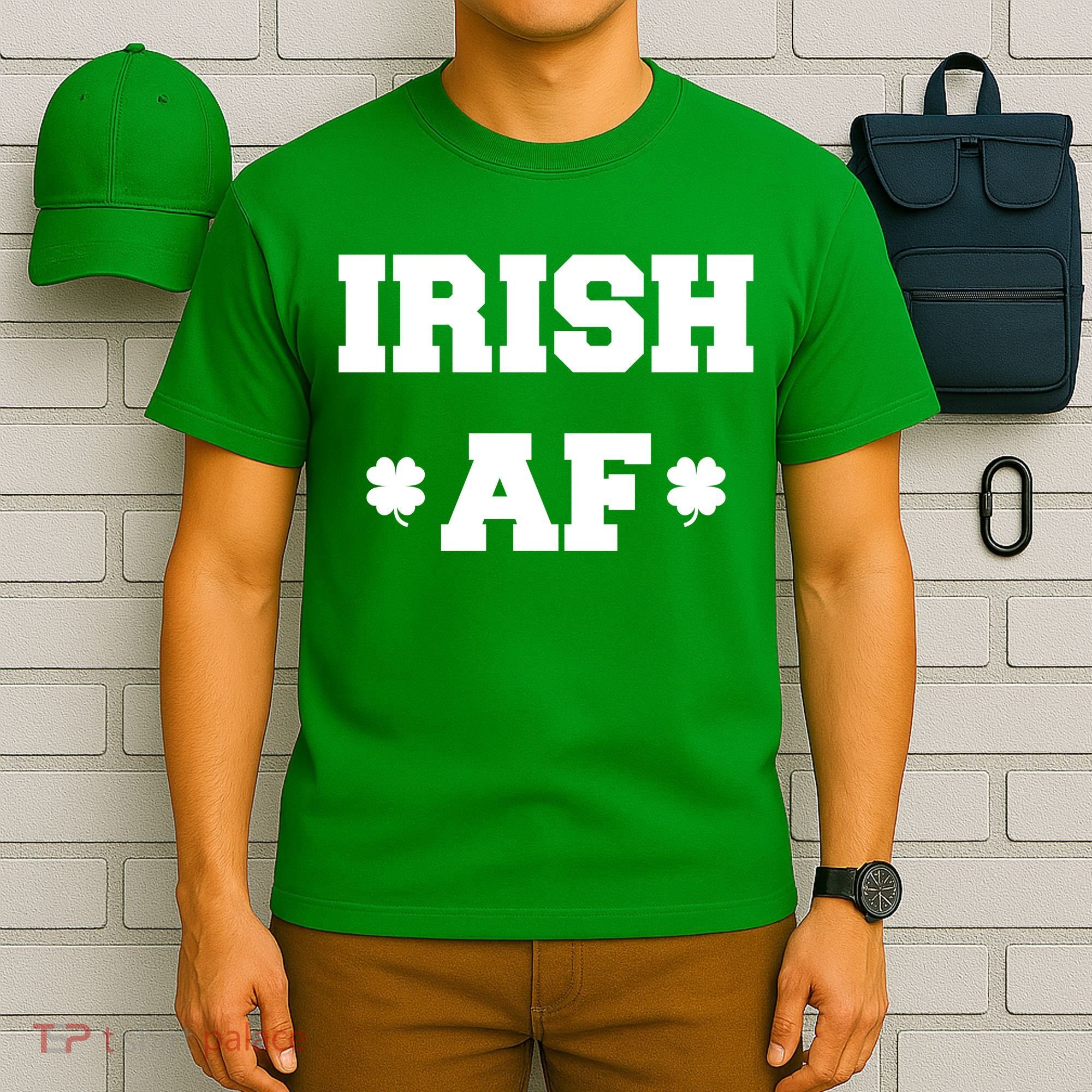 Irish AF St Patrick's Day Clover T-Shirt