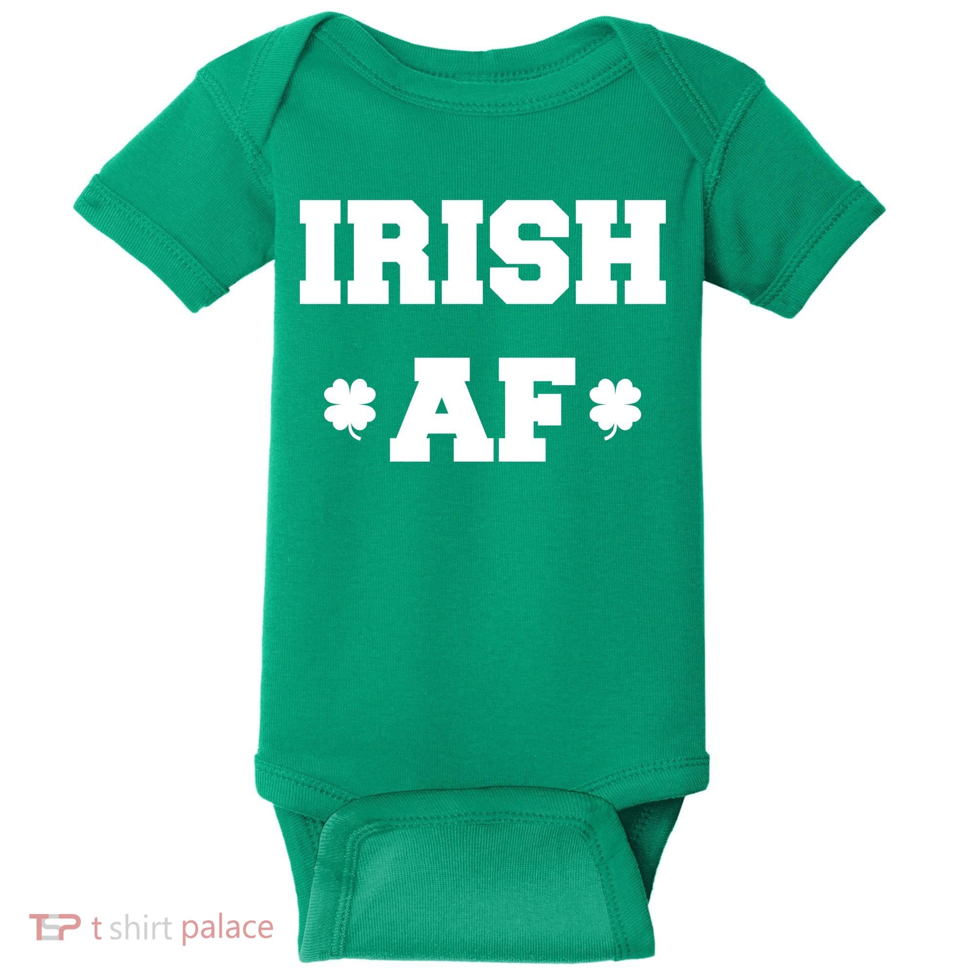 Irish AF St Patrick's Day Clover Baby Bodysuit