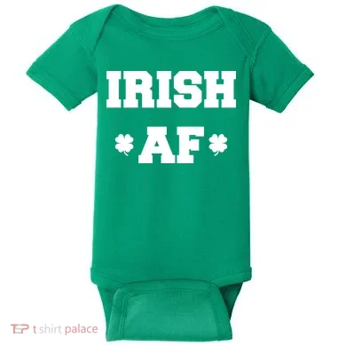 Irish AF St Patrick's Day Clover Baby Bodysuit