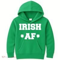 Irish AF St Patrick's Day Clover Kids Hoodie thumb 0