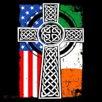 Irish American USA Flag Celtic Cross St Patrick's Day Hoodie thumb 7