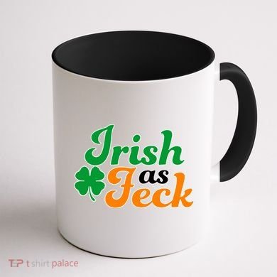 Irish as Feck Funny St. Patrick's Day Coffee Mug back