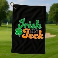 Irish as Feck Funny St. Patrick's Day Golf Towel thumb 1