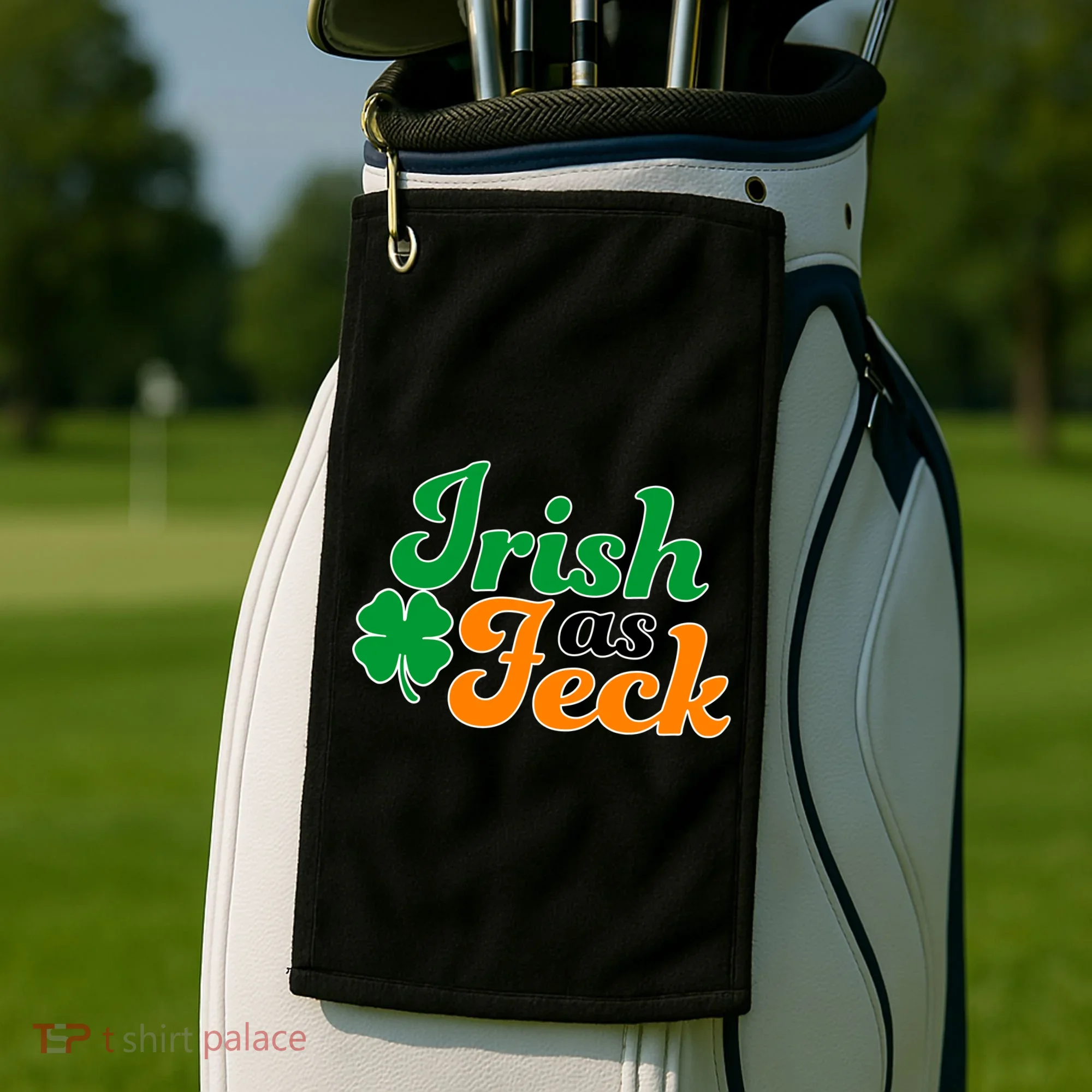 Irish as Feck Funny St. Patrick's Day Golf Towel