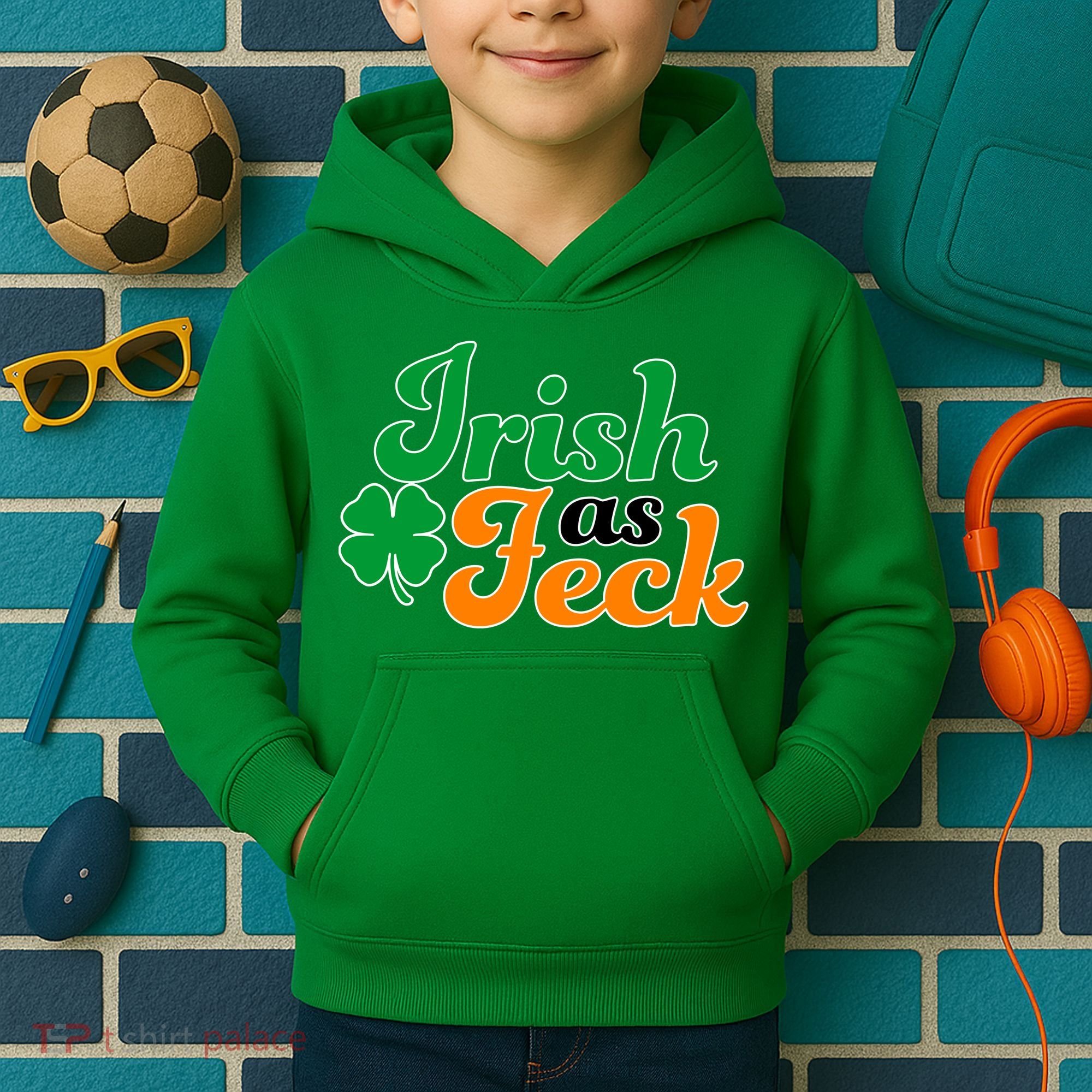 Irish as Feck Funny St. Patrick's Day Kids Hoodie
