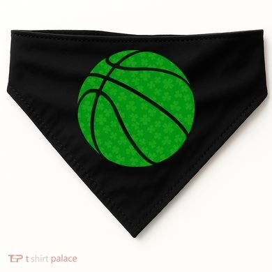 Irish Basketball Shamrock Clover USA-Made Doggie Bandana
