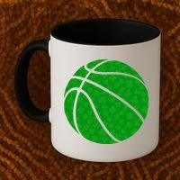 Irish Basketball Shamrock Clover Coffee Mug thumb 2