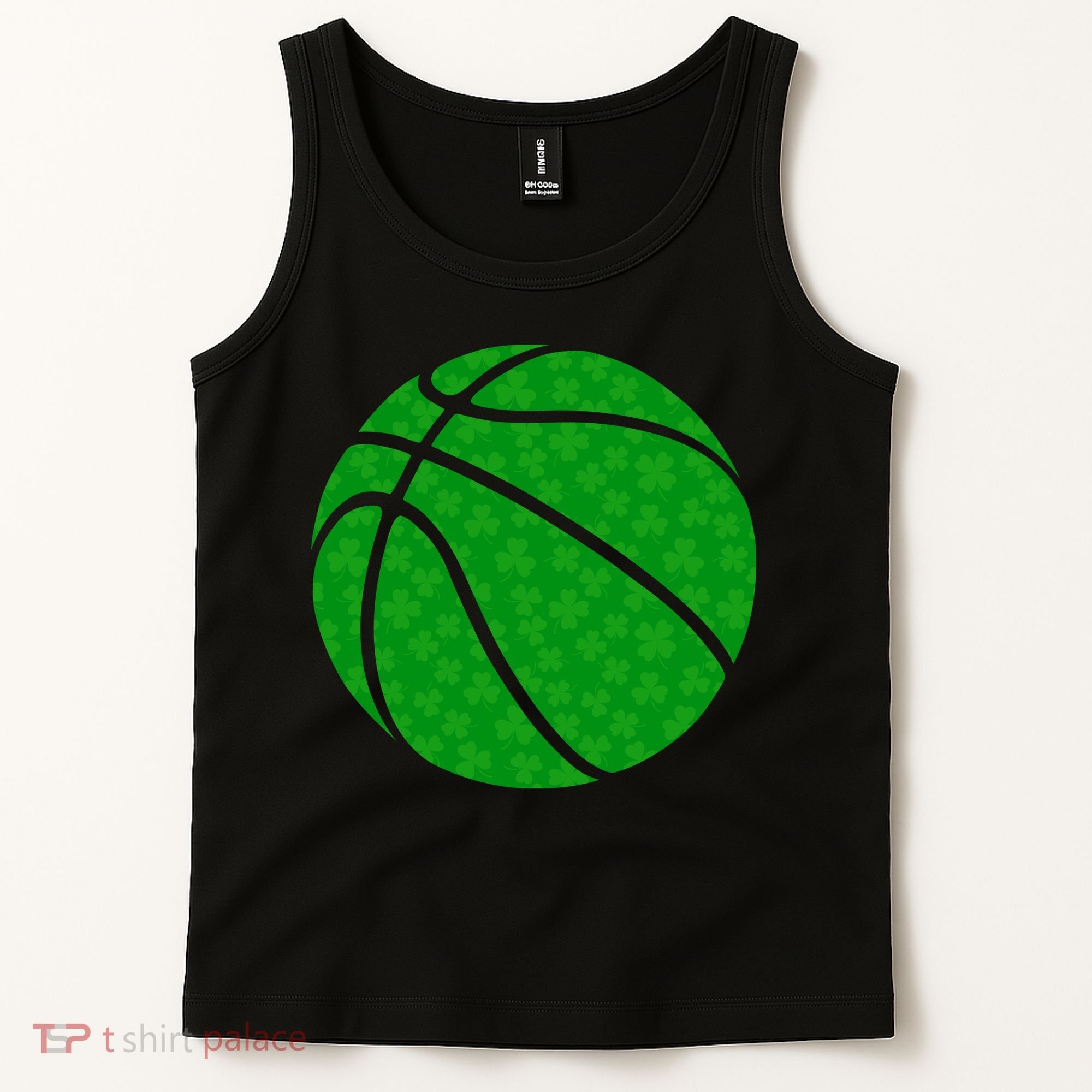 Irish Basketball Shamrock Clover Tank Top