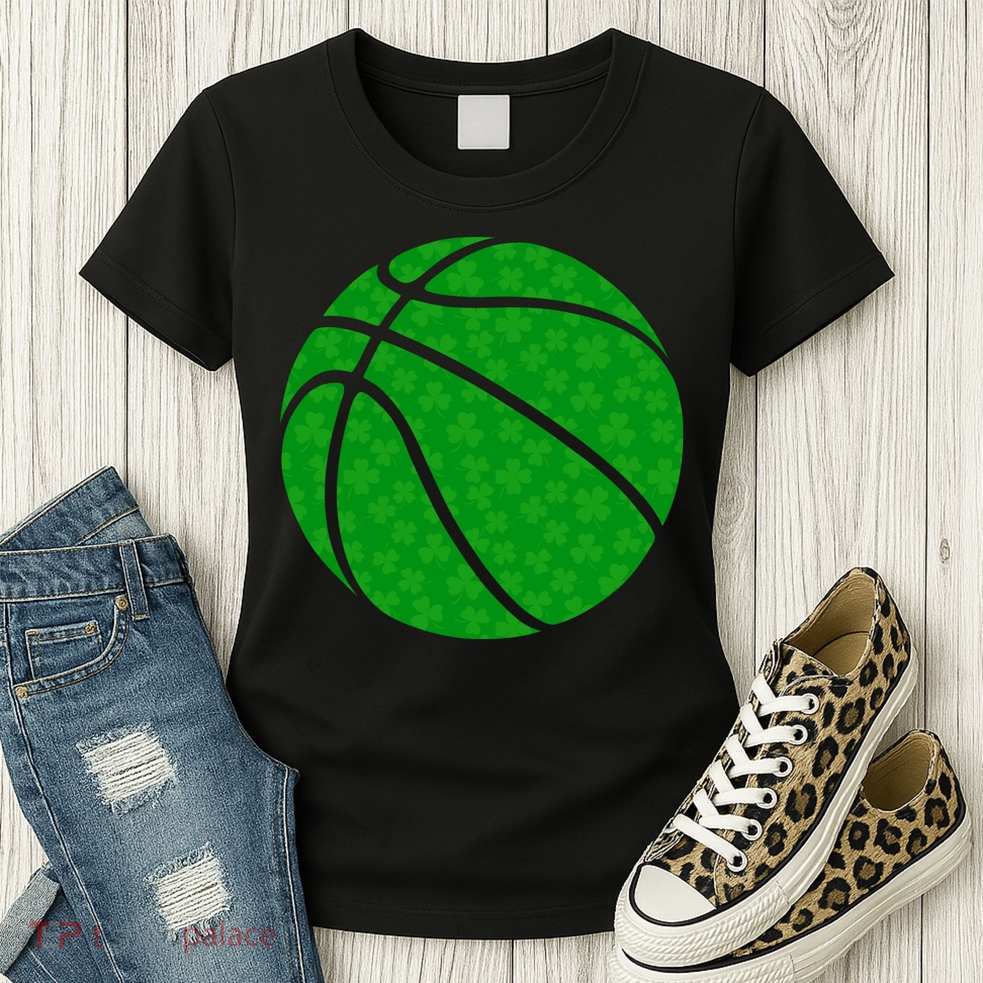 Irish Basketball Shamrock Clover Women's T-Shirt