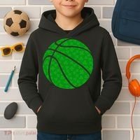 Irish Basketball Shamrock Clover Kids Hoodie thumb 2