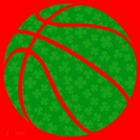 Irish Basketball Shamrock Clover Santa Hat thumb 1