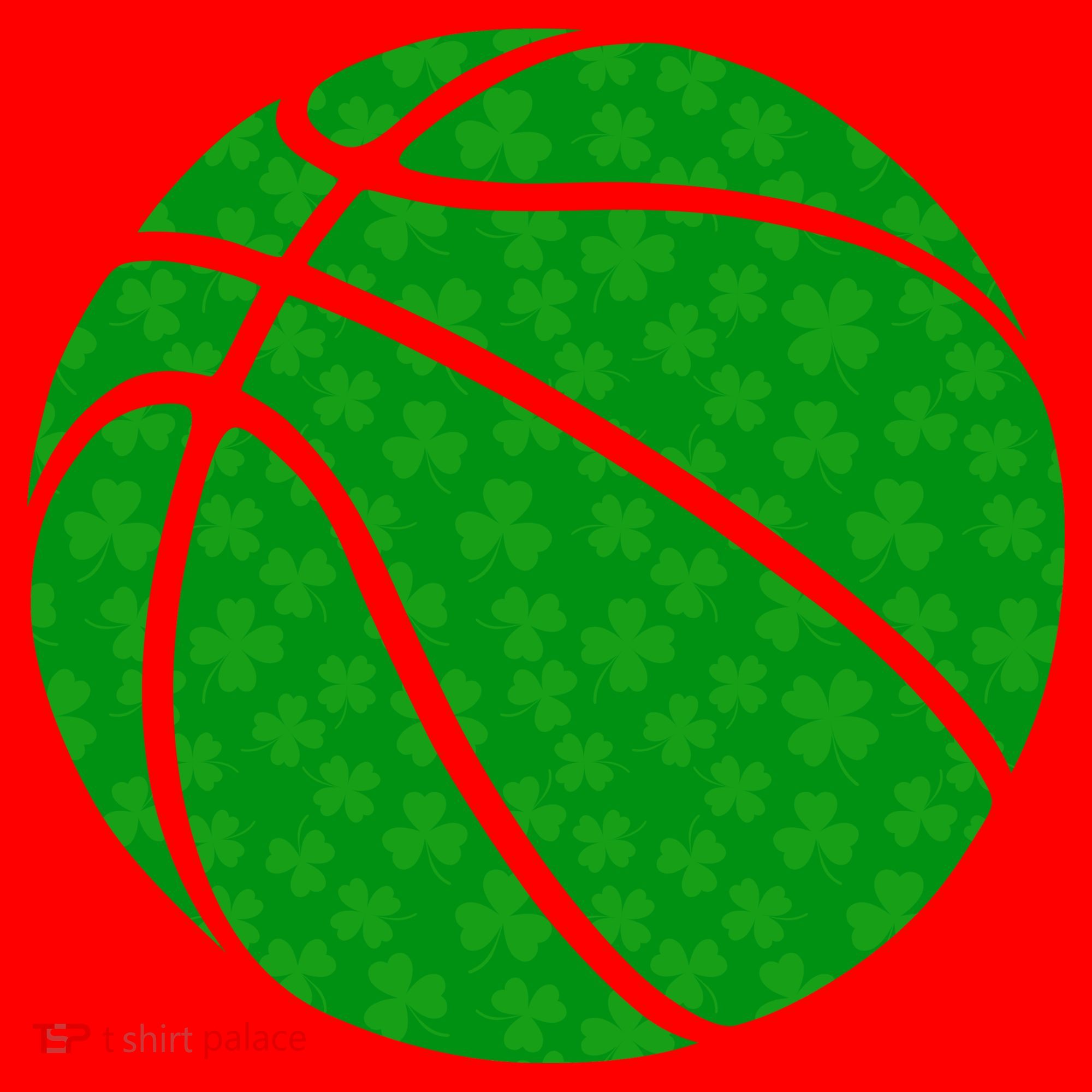 Irish Basketball Shamrock Clover Santa Hat