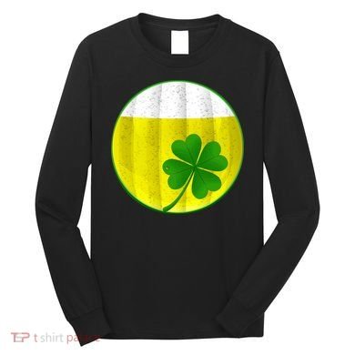 Irish Beer Clover Flag Long Sleeve Shirt
