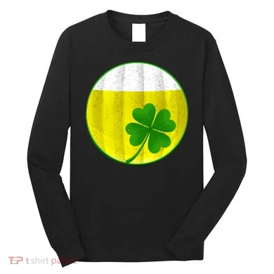 Irish Beer Clover Flag Long Sleeve Shirt