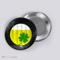 Irish Beer Clover Flag Button thumb 0