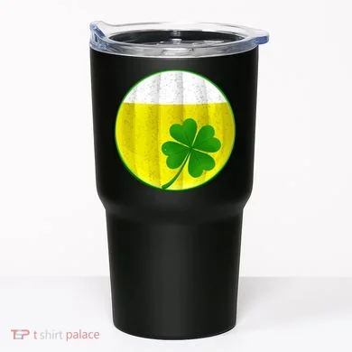 Irish Beer Clover Flag Tumbler