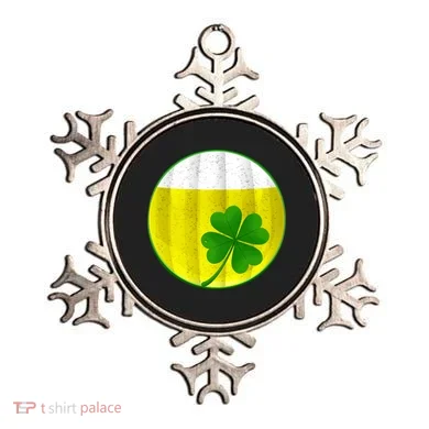 Irish Beer Clover Flag Ornament