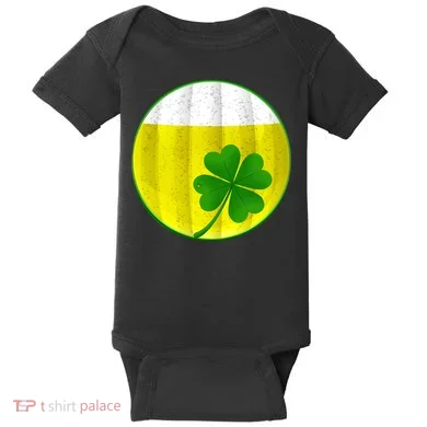 Irish Beer Clover Flag Baby Bodysuit