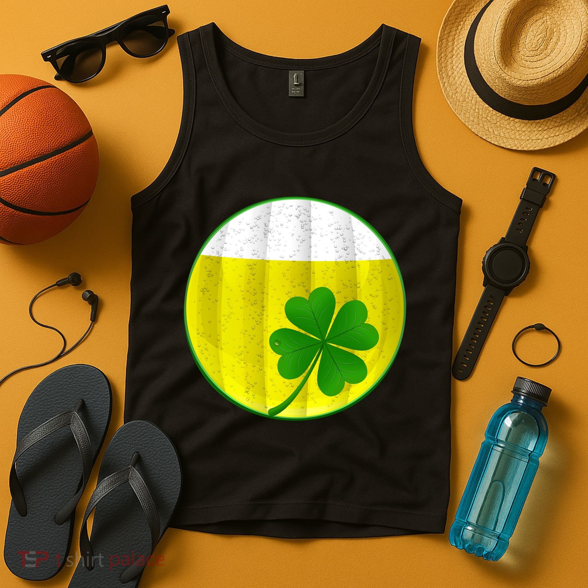 Irish Beer Clover Flag Tank Top