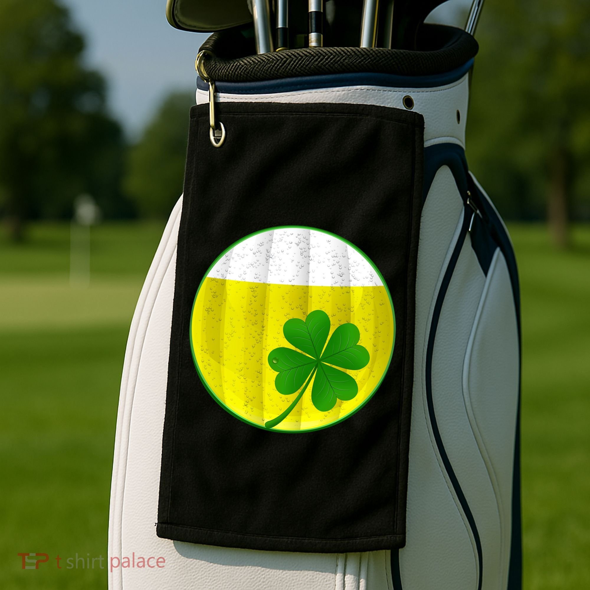 Irish Beer Clover Flag Golf Towel