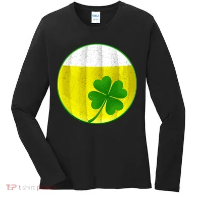 Irish Beer Clover Flag Women's Long Sleeve Shirt