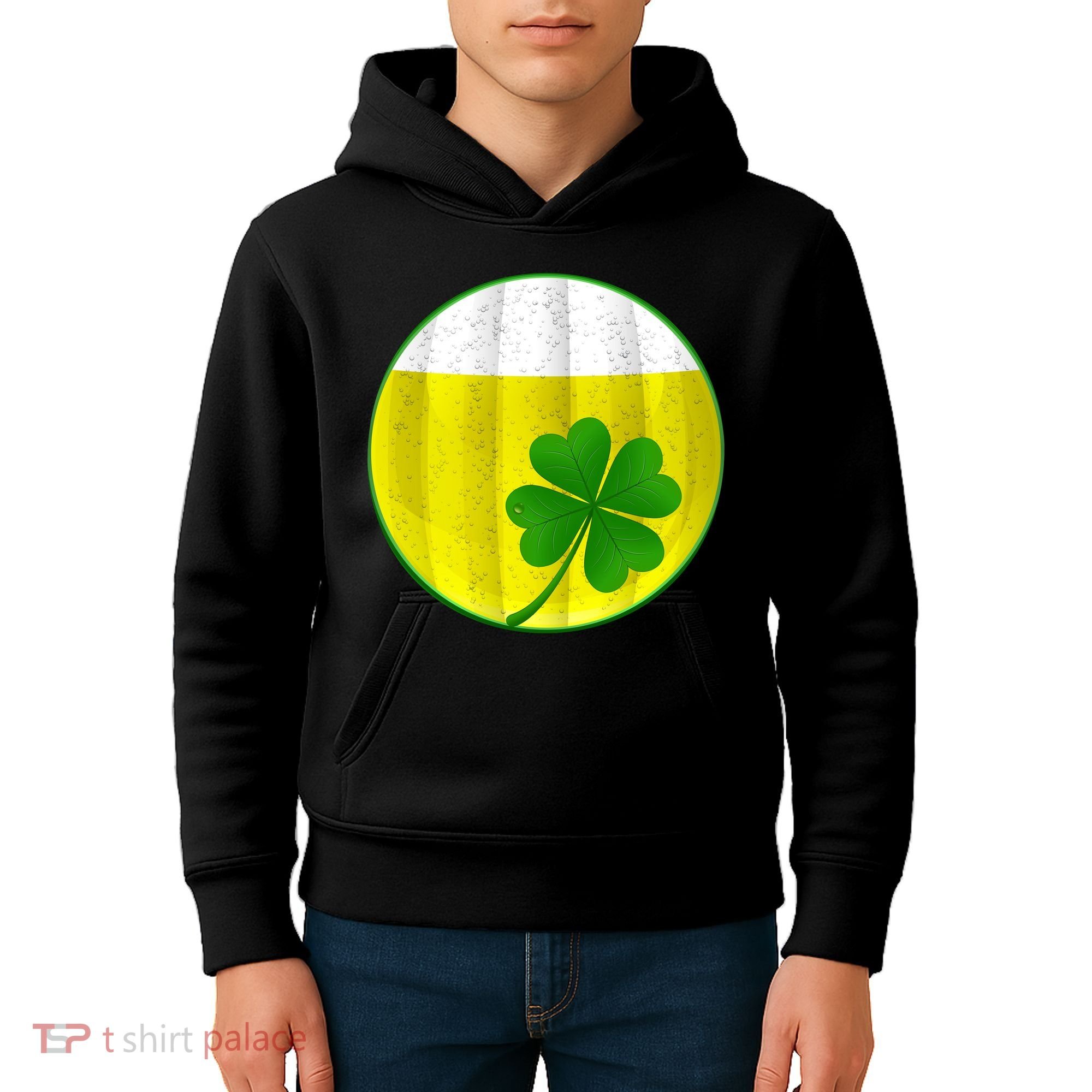 Irish Beer Clover Flag Kids Hoodie