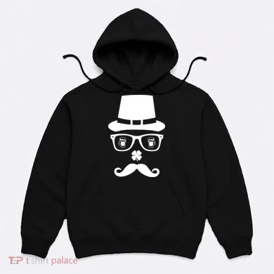 Irish Beer Mustache St. Patrick's Day Face Hoodie