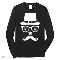 Irish Beer Mustache St. Patrick's Day Face Long Sleeve Shirt thumb 0