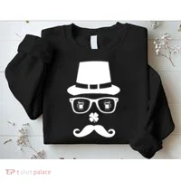 Irish Beer Mustache St. Patrick's Day Face Sweatshirt thumb 2