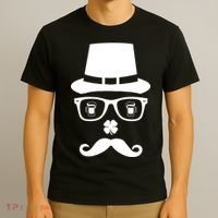 Irish Beer Mustache St. Patrick's Day Face T-Shirt thumb 3
