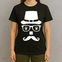 Irish Beer Mustache St. Patrick's Day Face T-Shirt thumb 4