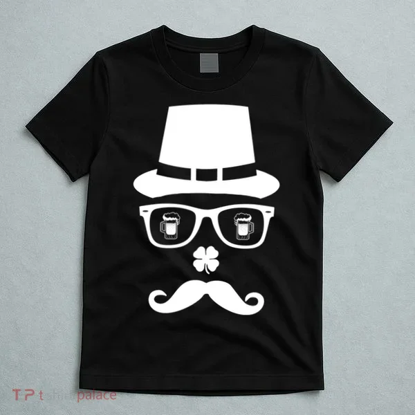 Irish Beer Mustache St. Patrick's Day Face T-Shirt
