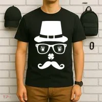 Irish Beer Mustache St. Patrick's Day Face T-Shirt thumb 6
