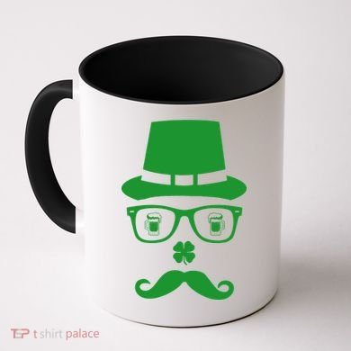 Irish Beer Mustache St. Patrick's Day Face Coffee Mug