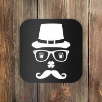 Irish Beer Mustache St. Patrick's Day Face Coaster thumb 0