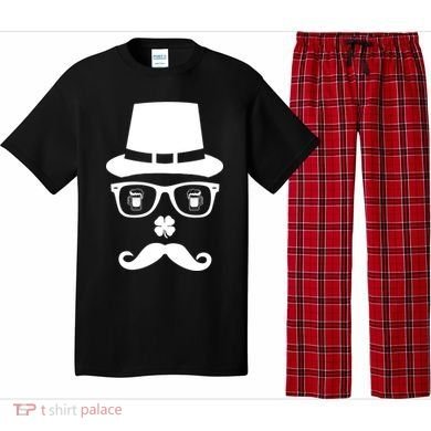 Irish Beer Mustache St. Patrick's Day Face Pajama Set