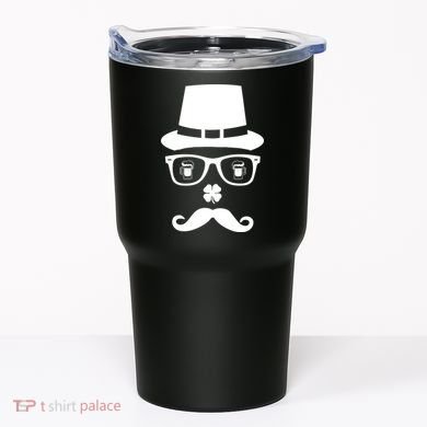 Irish Beer Mustache St. Patrick's Day Face Tumbler