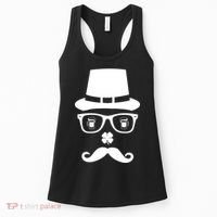 Irish Beer Mustache St. Patrick's Day Face Women's Tank Top thumb 0