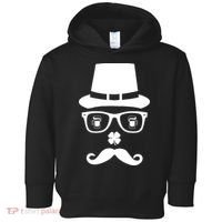 Irish Beer Mustache St. Patrick's Day Face Toddler Hoodie thumb 0