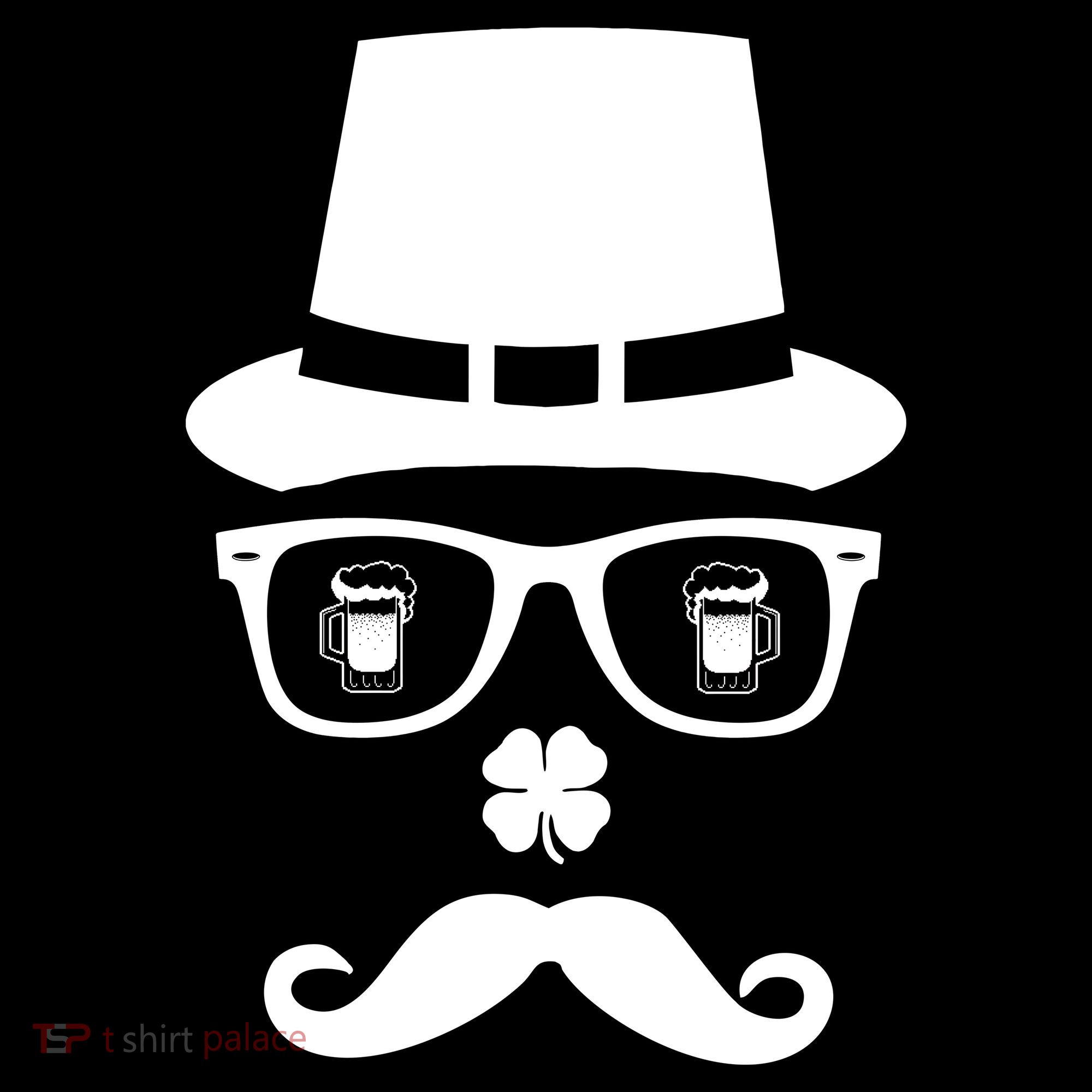 Irish Beer Mustache St. Patrick's Day Face Toddler Hoodie