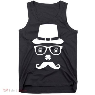 Irish Beer Mustache St. Patrick's Day Face Tank Top