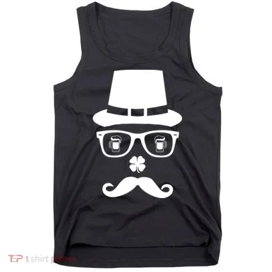 Irish Beer Mustache St. Patrick's Day Face Tank Top