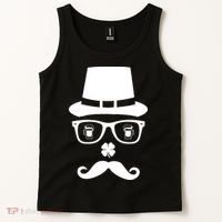 Irish Beer Mustache St. Patrick's Day Face Tank Top thumb 2
