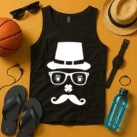 Irish Beer Mustache St. Patrick's Day Face Tank Top thumb 4