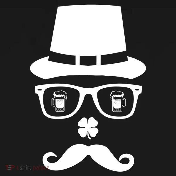 Irish Beer Mustache St. Patrick's Day Face Tank Top