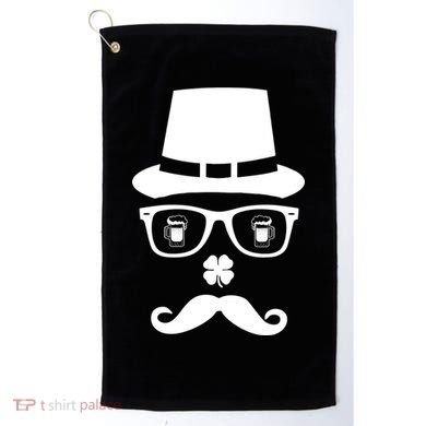 Irish Beer Mustache St. Patrick's Day Face Golf Towel