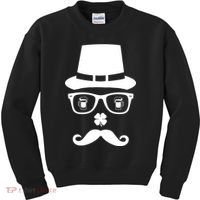 Irish Beer Mustache St. Patrick's Day Face Kids Sweatshirt thumb 0