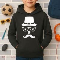 Irish Beer Mustache St. Patrick's Day Face Kids Hoodie thumb 2