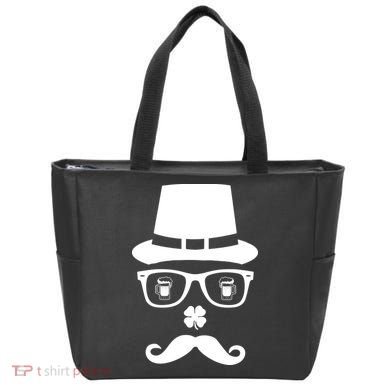 Irish Beer Mustache St. Patrick's Day Face Bag