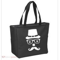 Irish Beer Mustache St. Patrick's Day Face Tote Bag thumb 2